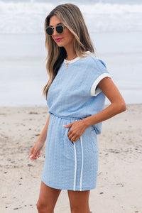 Scout Textured Crewneck Tee and Pocketed Skirt Set
