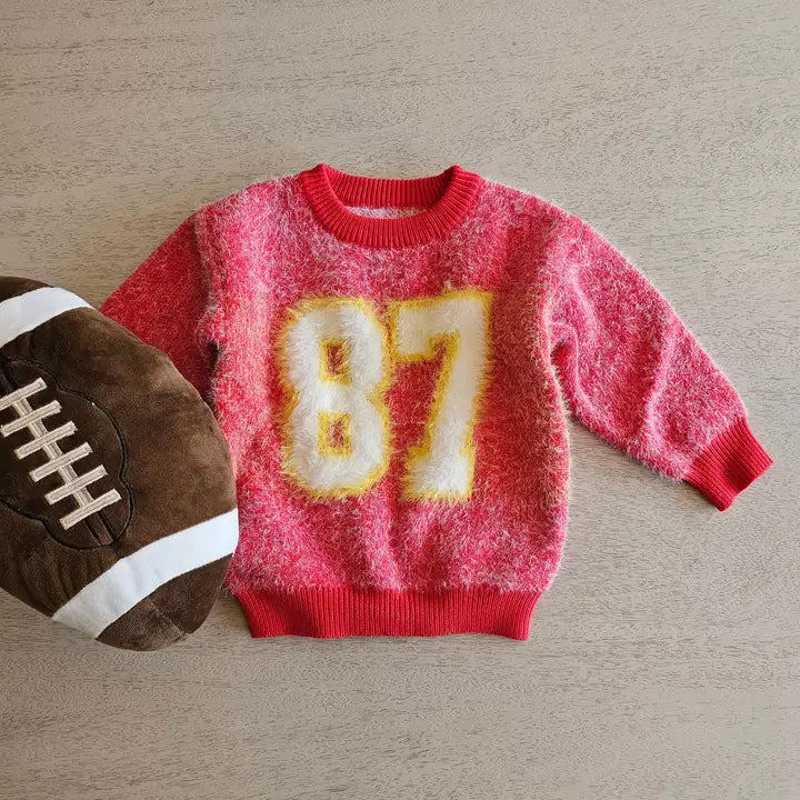 FINAL SALE - Fuzzy 87 Jersey Sweater