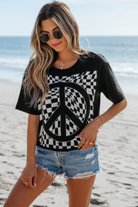 Checkerboard Peace Tee