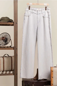 FINAL SALE-Stone Washed Straight Leg Pants