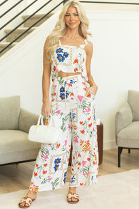 Lakelynn Square Neck Tank and Wide Leg Pants Set