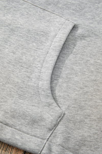 Kate Fleece Lined Half Zipper Kangaroo Pockets Loose Hoodie