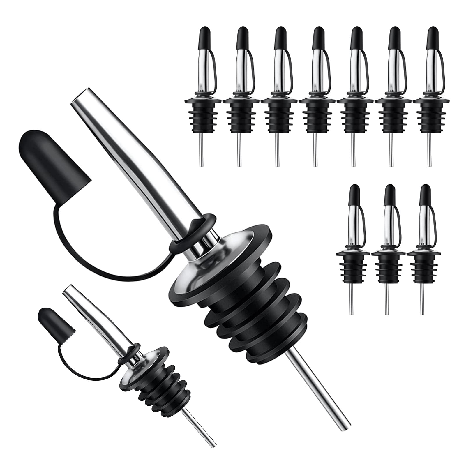 12 Pack Stainless Steel Classic Bottle Pourers