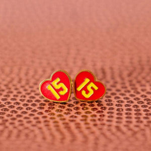 Desert Peach - #15 Heart Stud Earrings