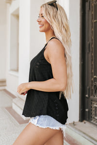 Meadow Eyelet Strappy Scoop-Neck Tank Top