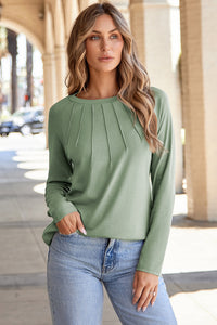 Millie Seam Detail Raglan Long Sleeve Top