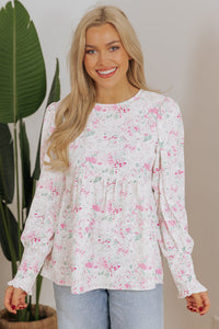 Amari Shirred Balloon Sleeve Blouse