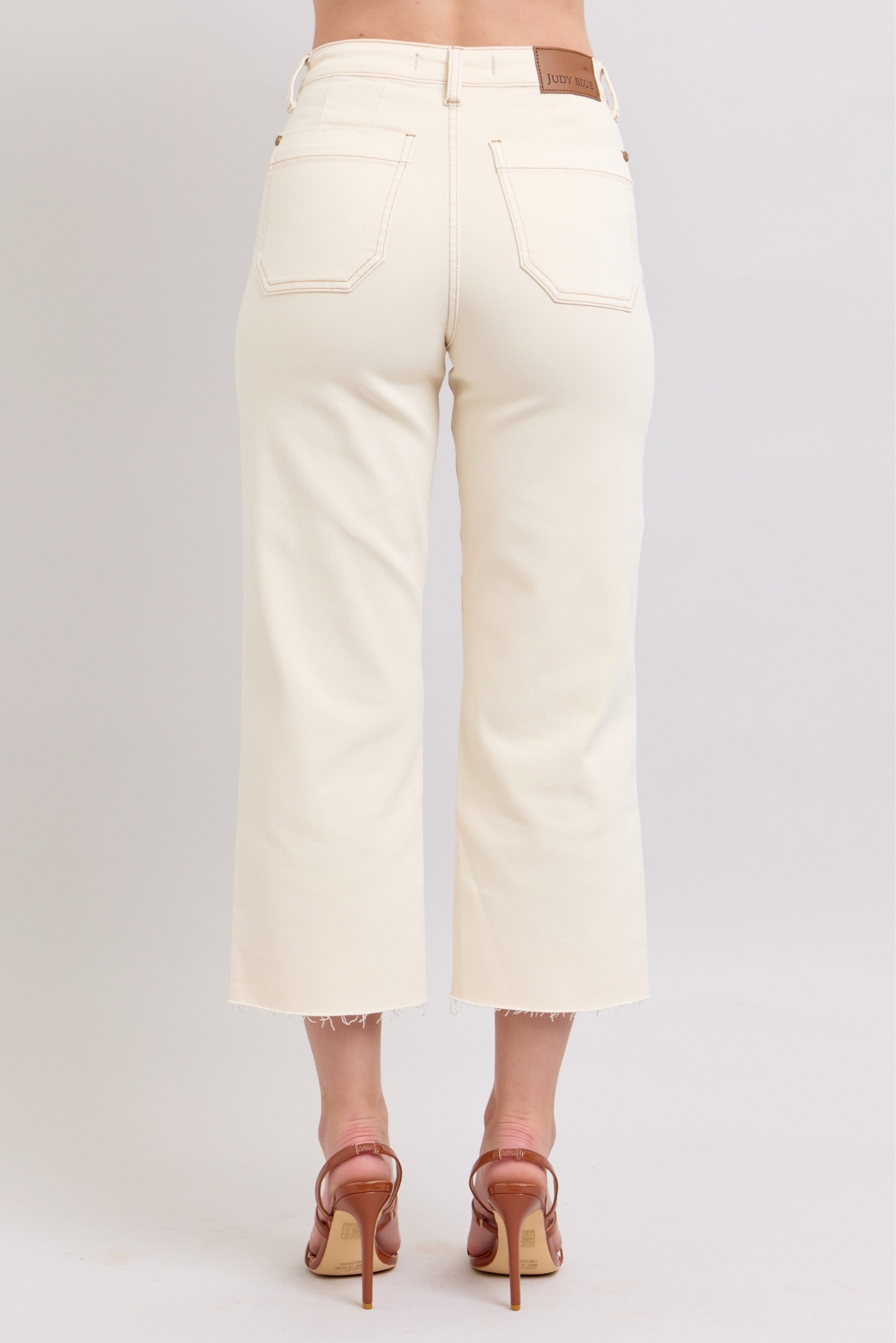 FINAL SALE-Judy Blue HW Garment Dyed Crop Wide