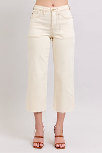 FINAL SALE-Judy Blue HW Garment Dyed Crop Wide