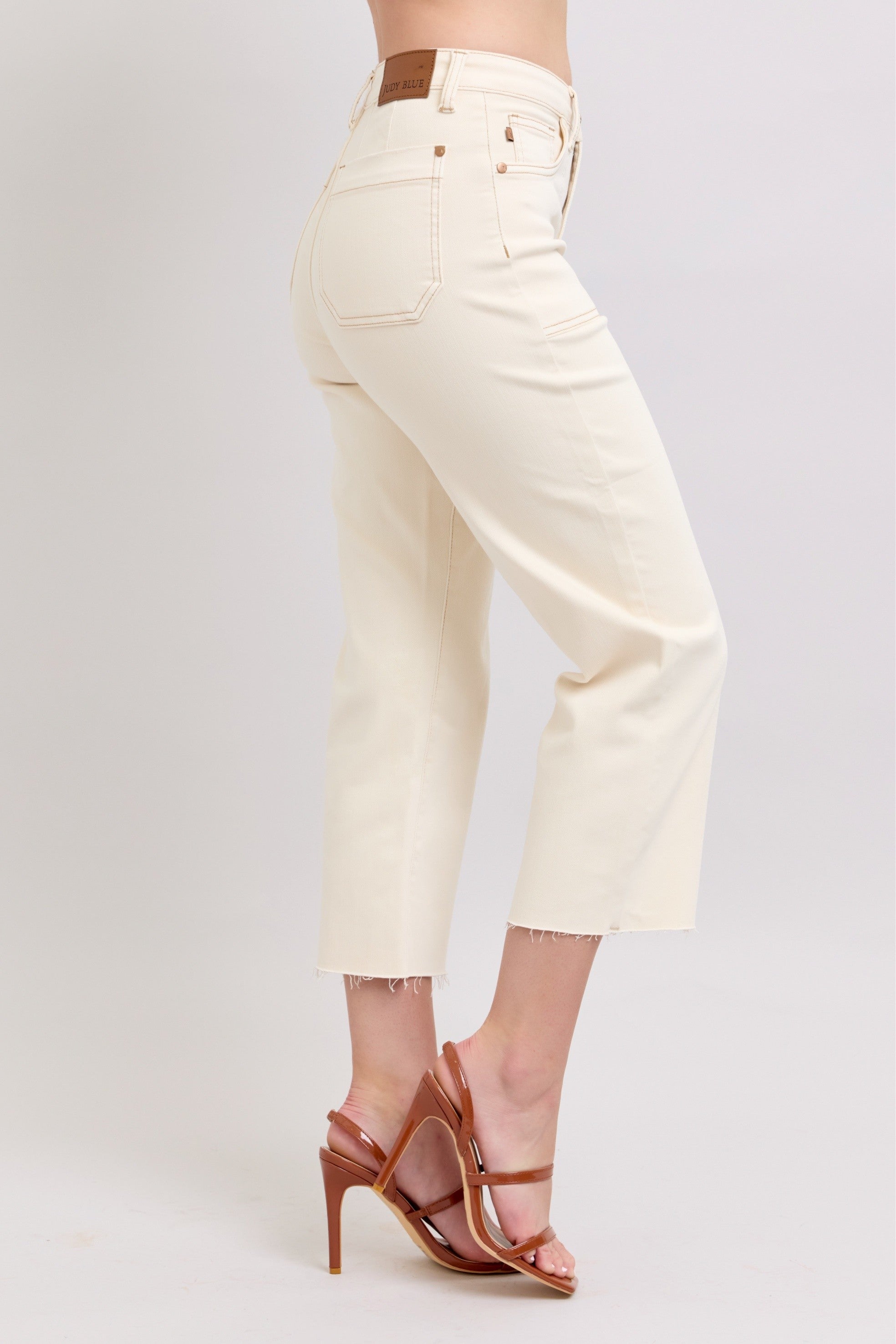 FINAL SALE-Judy Blue HW Garment Dyed Crop Wide