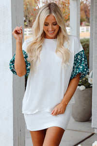 Aileen Floral Puff Sleeve Oversized Top