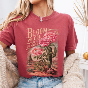 Plus Floral Christian graphic T-Shirt Desert Cactus