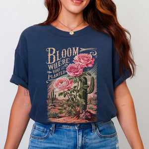 Plus Floral Christian graphic T-Shirt Desert Cactus