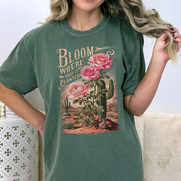 Plus Floral Christian graphic T-Shirt Desert Cactus