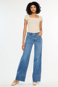 Kan Can USA - MID RISE WIDE LEG JEANS-KC70100MD