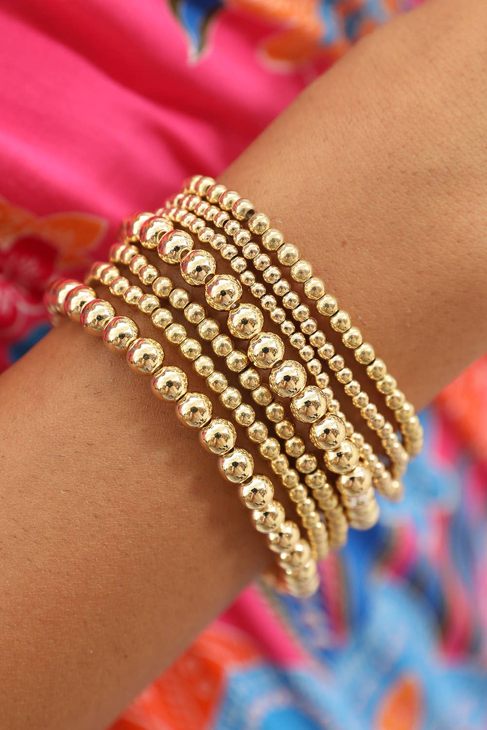 7pcs/Set Minimalist Beaded Luxury Bracelet Set: Gold / Set