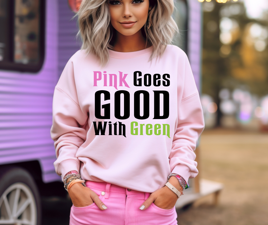 Pink goes good with Green - Wicked inspired: Small