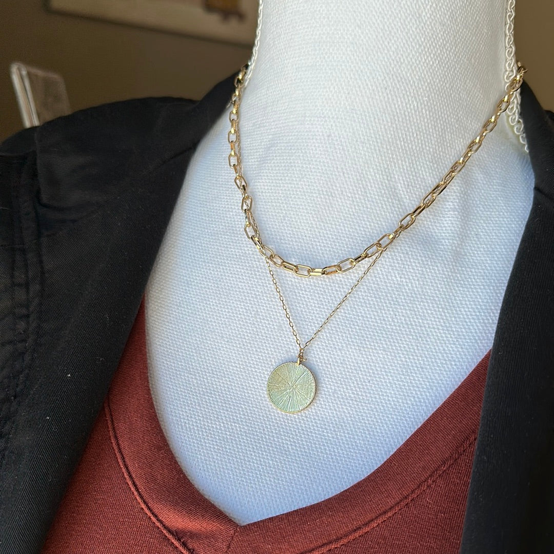 Stacked small medallion