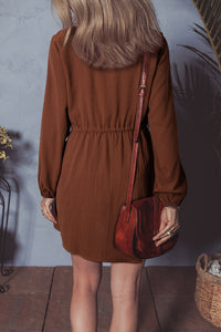 Liliana Floral Embroidered Tassel Tie Mini Dress