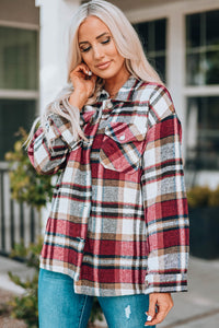 Keily Plaid Pocketed Shacket