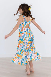 SALE Tropical Summer Ruffle Maxi Dress