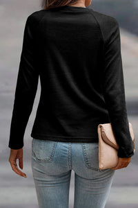 Millie Seam Detail Raglan Long Sleeve Top