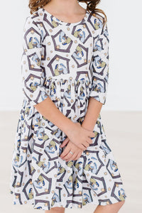 SALE Nativity 3/4 Sleeve Pocket Twirl Dress