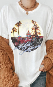 Retro Hotel California Eagles Graphic Tee