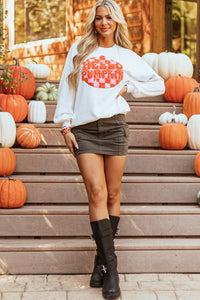 Blair Halloween Pumpkin Patched Pullover Sweatshirt