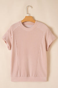 Leilany Corded Knit Short Sleeve Set