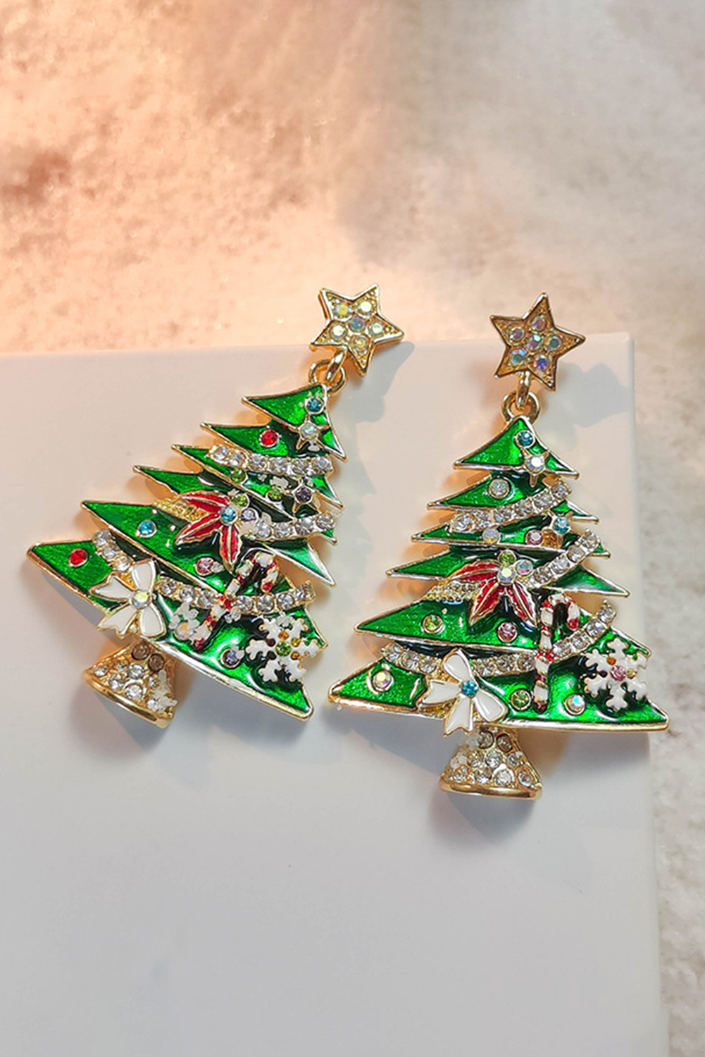 Anne Star Christmas Tree Earrings