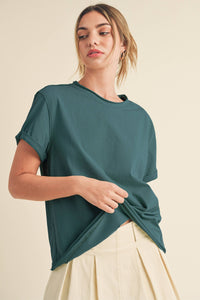 Mali Baby Tee Short Sleeve Top - Teal
