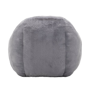 Bean Bag Chair, Comfy Bean Bag Sofa with Back Support, Faux Fur Bean Bag Chair for Adults and Kids, Stuffed Floor Sofa for Living Room, Bedroom, Apartment, Grey