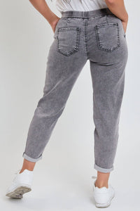 Missy Petite Kozy Fit Mid-Rise Jogger: SALT WASH BLACK