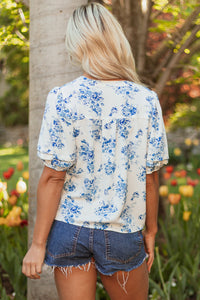 Lilianna Floral Buttoned Casual Top