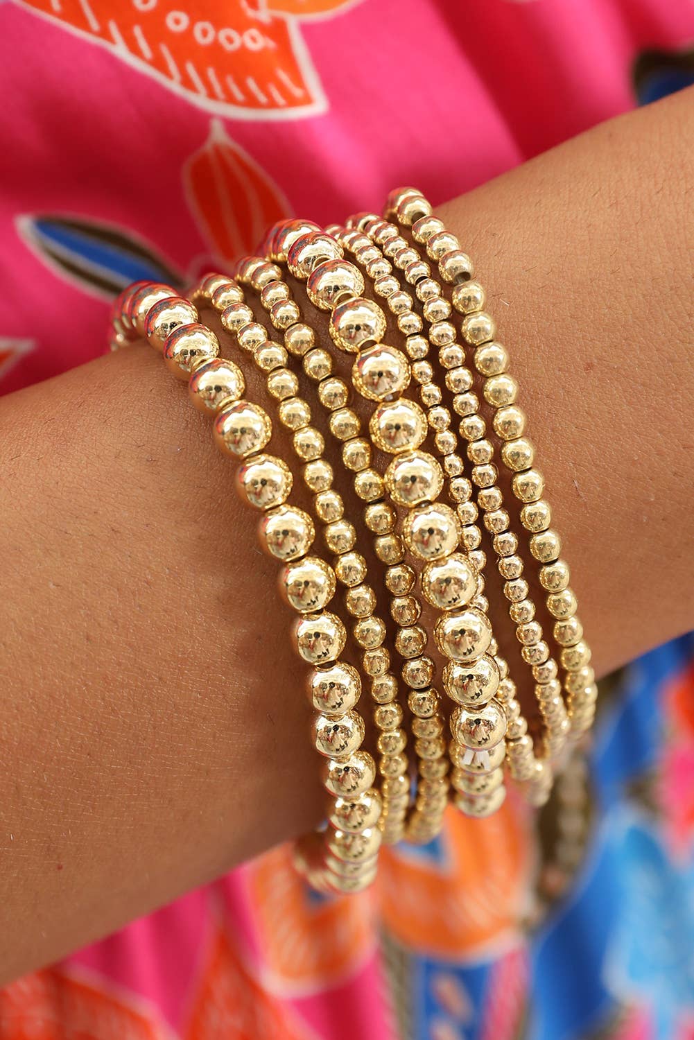 7pcs/Set Minimalist Beaded Luxury Bracelet Set: Gold / Set
