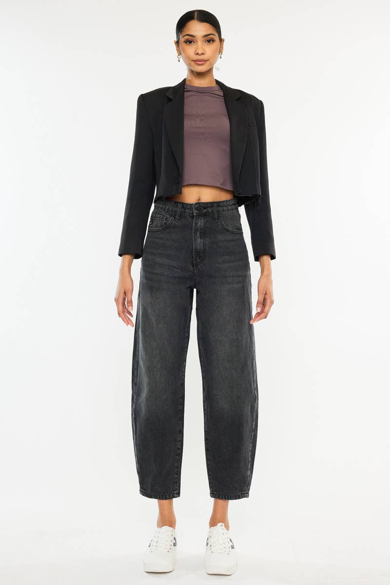 KanCan ultra high rise balloon jeans DARK GREY