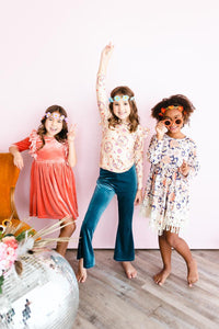 SALE Flower Child L/S Ruffle Tee