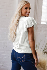 Yasmin Layered Ruffle Short Sleeve Top