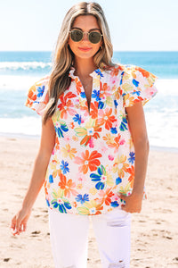Chelsea Floral Bouquet Flutter Top