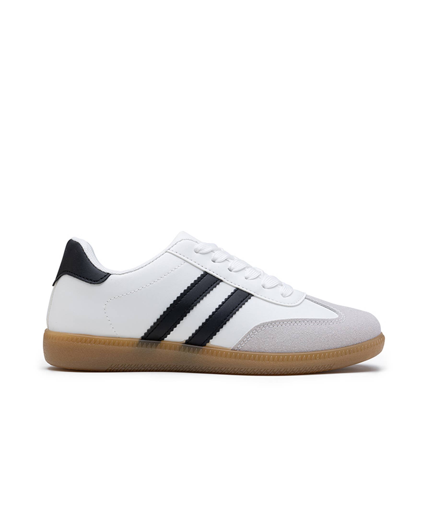 Women Retro Casual Trainers Sneakers: White