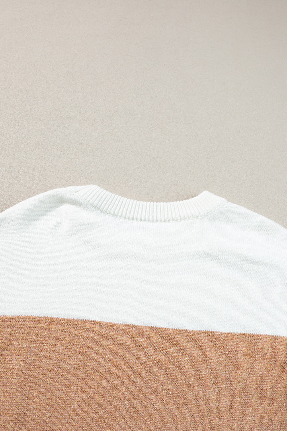 Isabella Colorblock Ribbed Trim Sweater
