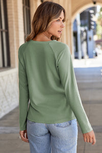 Millie Seam Detail Raglan Long Sleeve Top