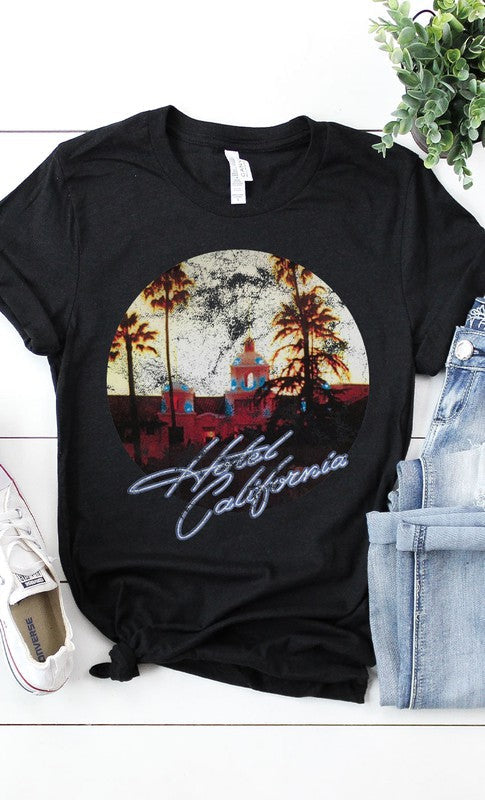 Retro Hotel California Eagles Graphic Tee