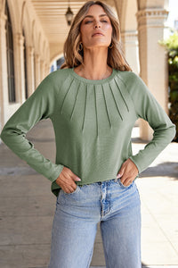 Millie Seam Detail Raglan Long Sleeve Top
