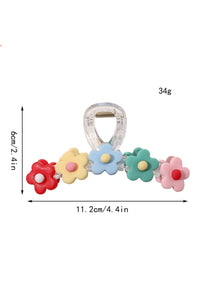 Multicolor Flowers Cute Hair Claw Clip
