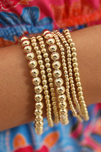 7pcs/Set Minimalist Beaded Luxury Bracelet Set: Gold / Set