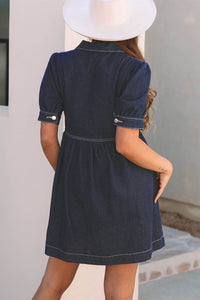 Melina Zipped up Denim Dress