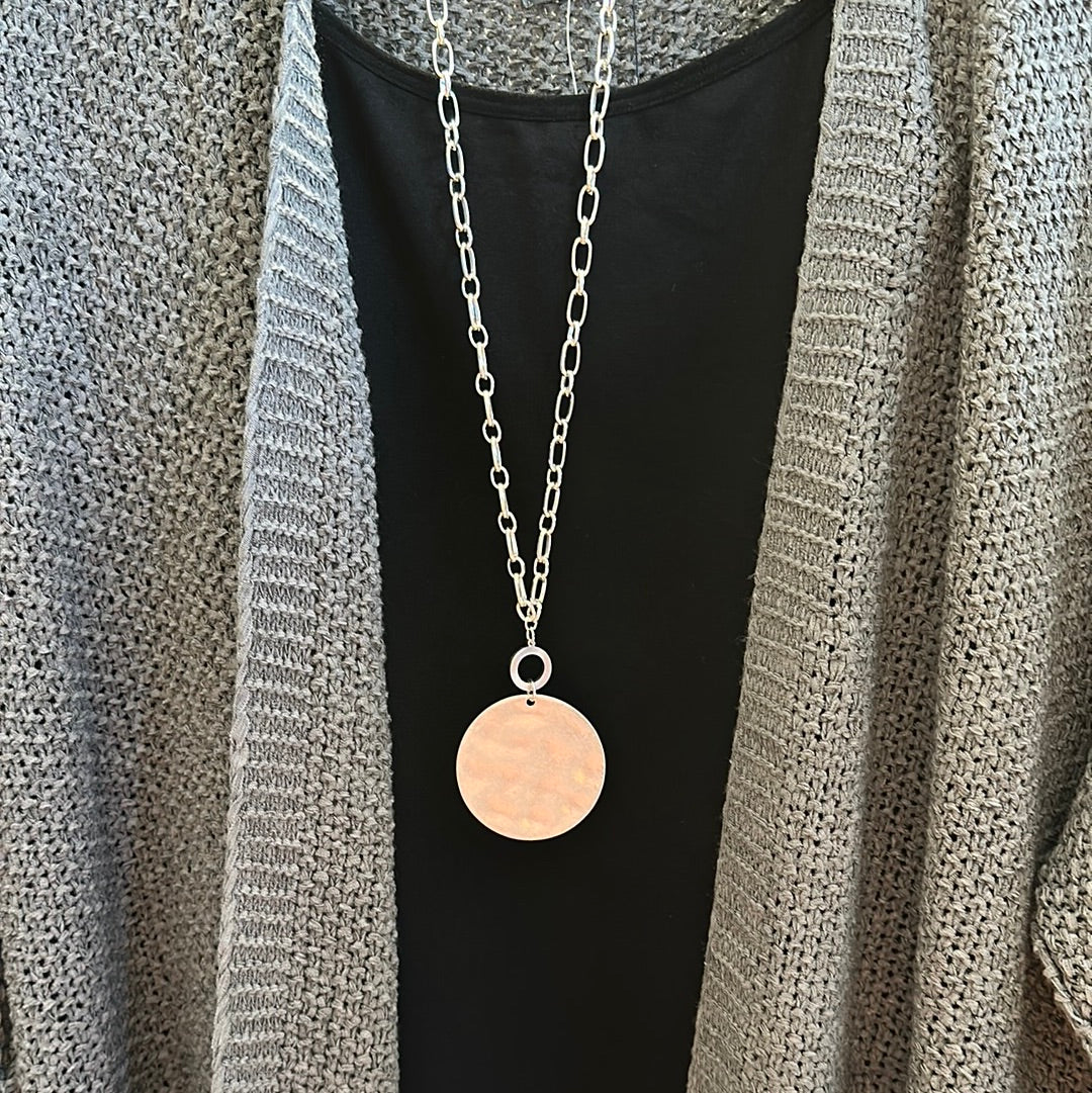 Round medallion necklace (2 colors)