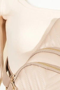Fame Faux Leather Cushioned Sling Bag